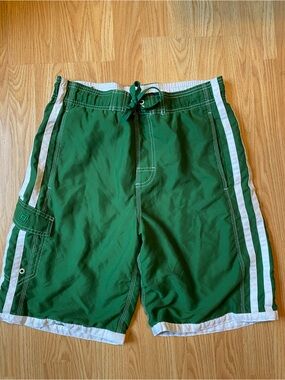 Vintage Y2K Gotcha Brand Green Board Shorts Men's 34